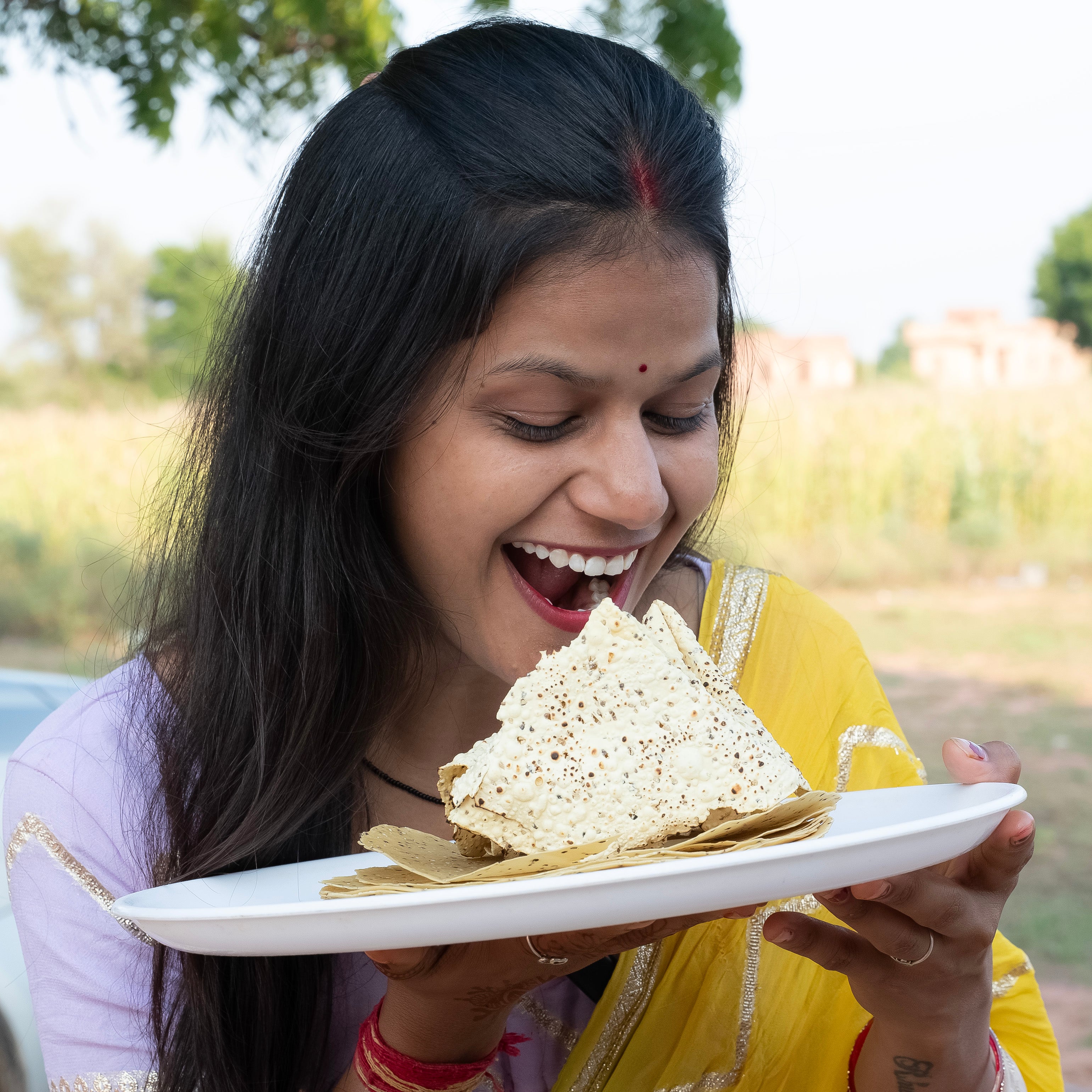 Moong Punjabi Papad Spicy & Crispy Punjabi Style Mathaniya Organic Masale