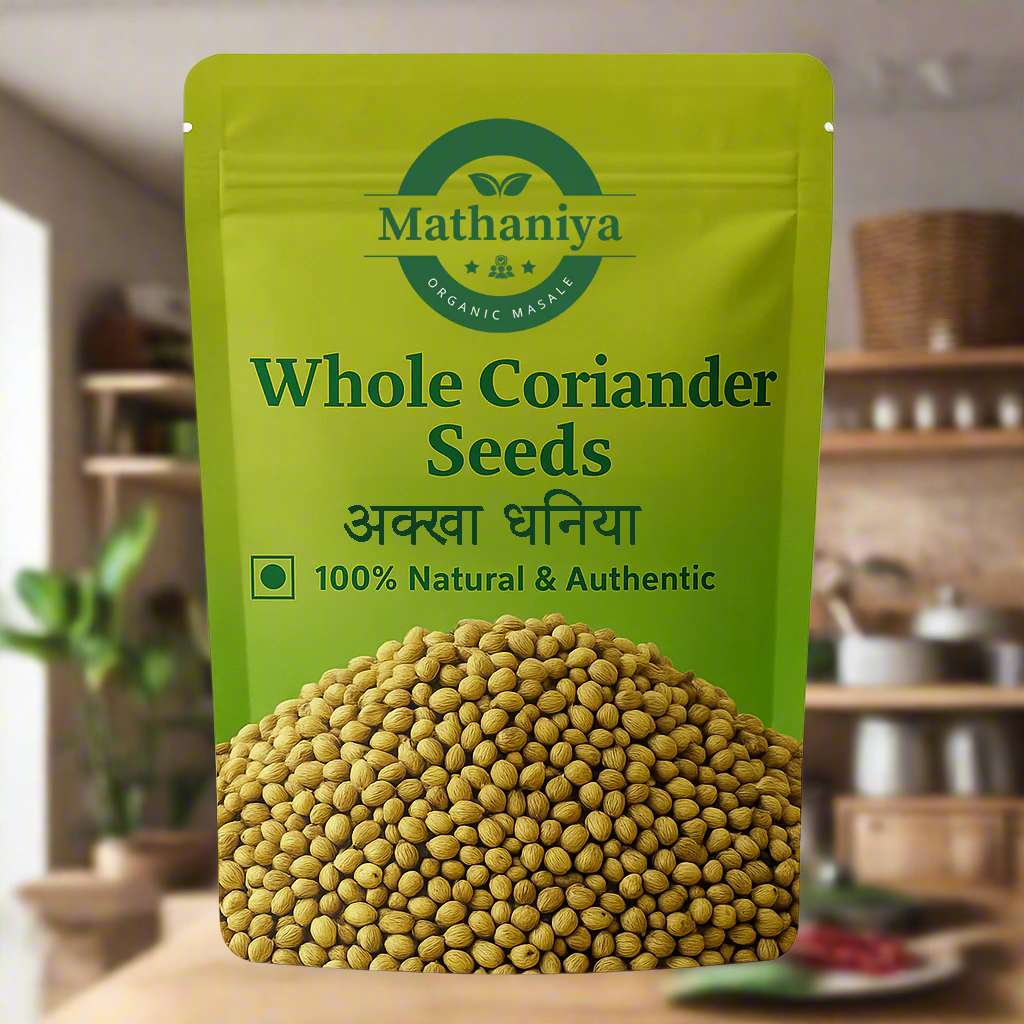 Mathaniya Whole Coriander Seeds 100% Natural Akka Dhaniya Authentic Indian Spice