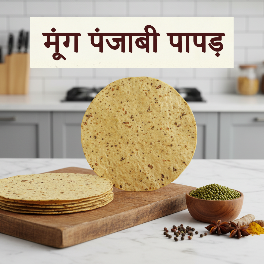 Moong Punjabi Papad | Homemade Crispy Papad | Ready to Fry