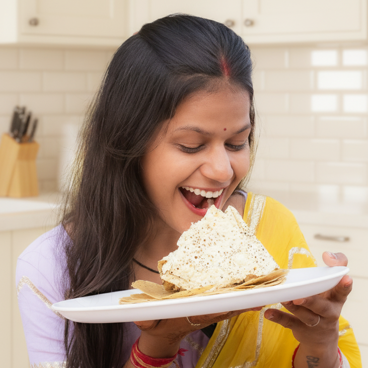 Chana Lahsun Papad | Spicy Garlic Besan Papad