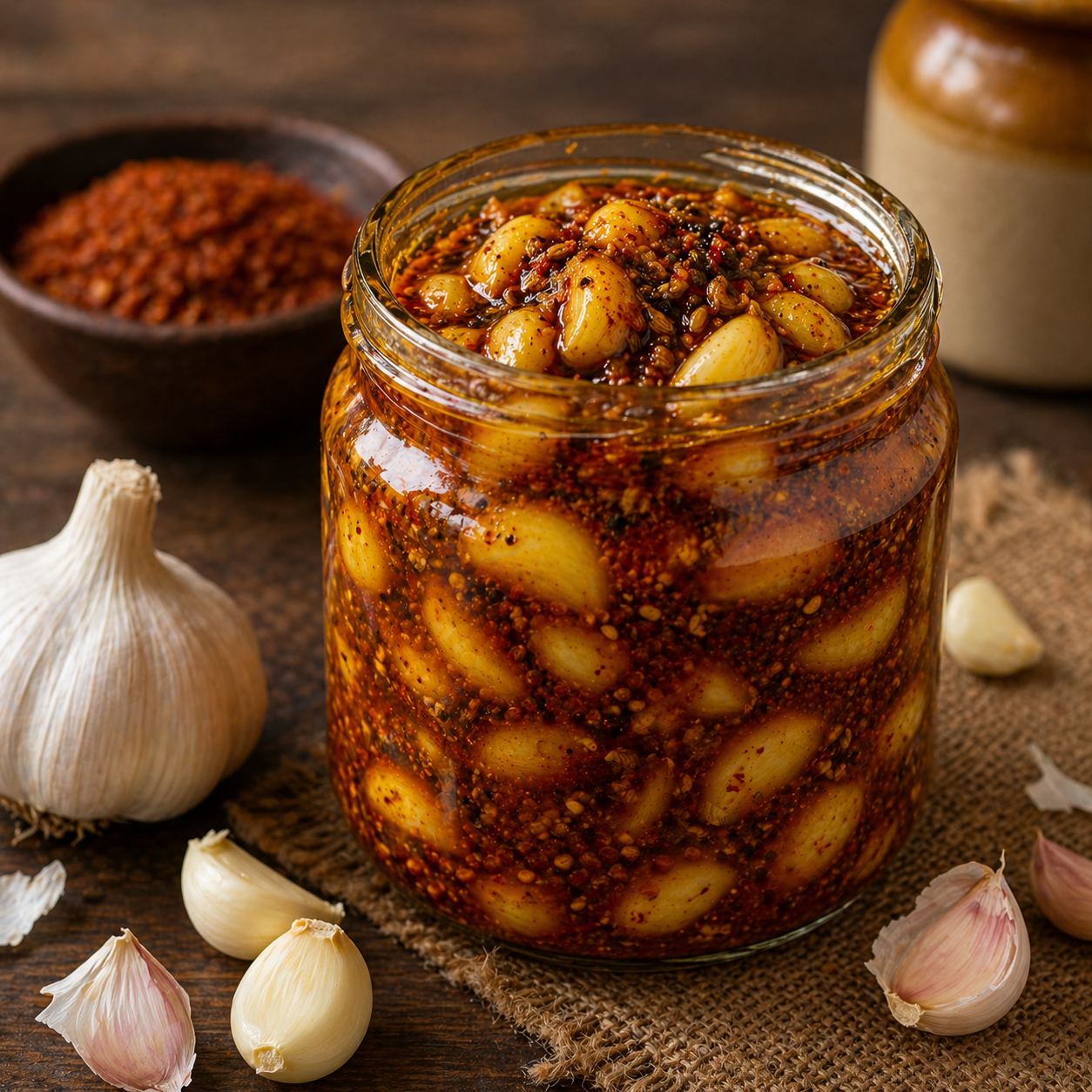 Lahsun Ka Achar (Garlic Pickle) – Homemade Spicy & Traditional Taste