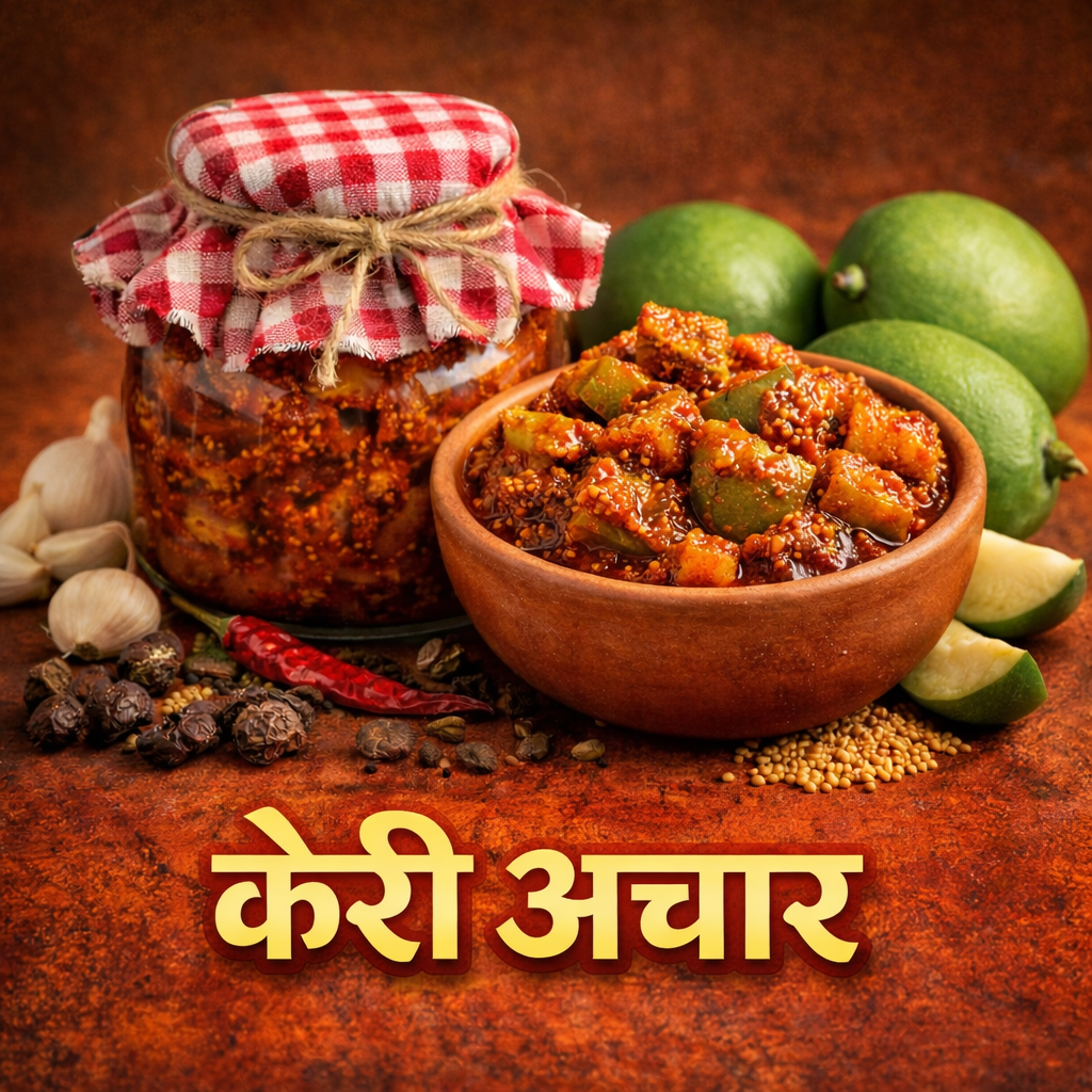 Homemade Mango Pickle (कैरी अचार) | Traditional Desi Achar