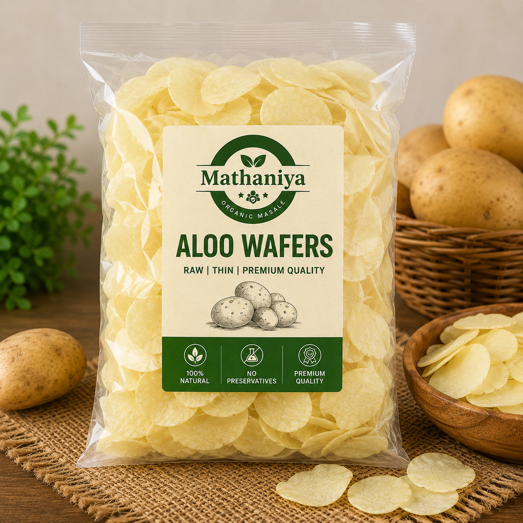 Ready To Fry Aloo Wafers | Premium Potato Fryums | Crispy Homemade Snacks