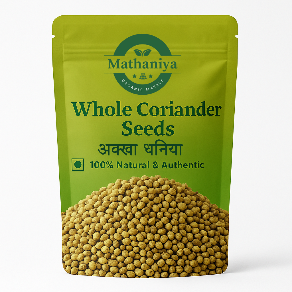 Mathaniya Whole Coriander Seeds 100% Natural Akka Dhaniya Authentic Indian Spice
