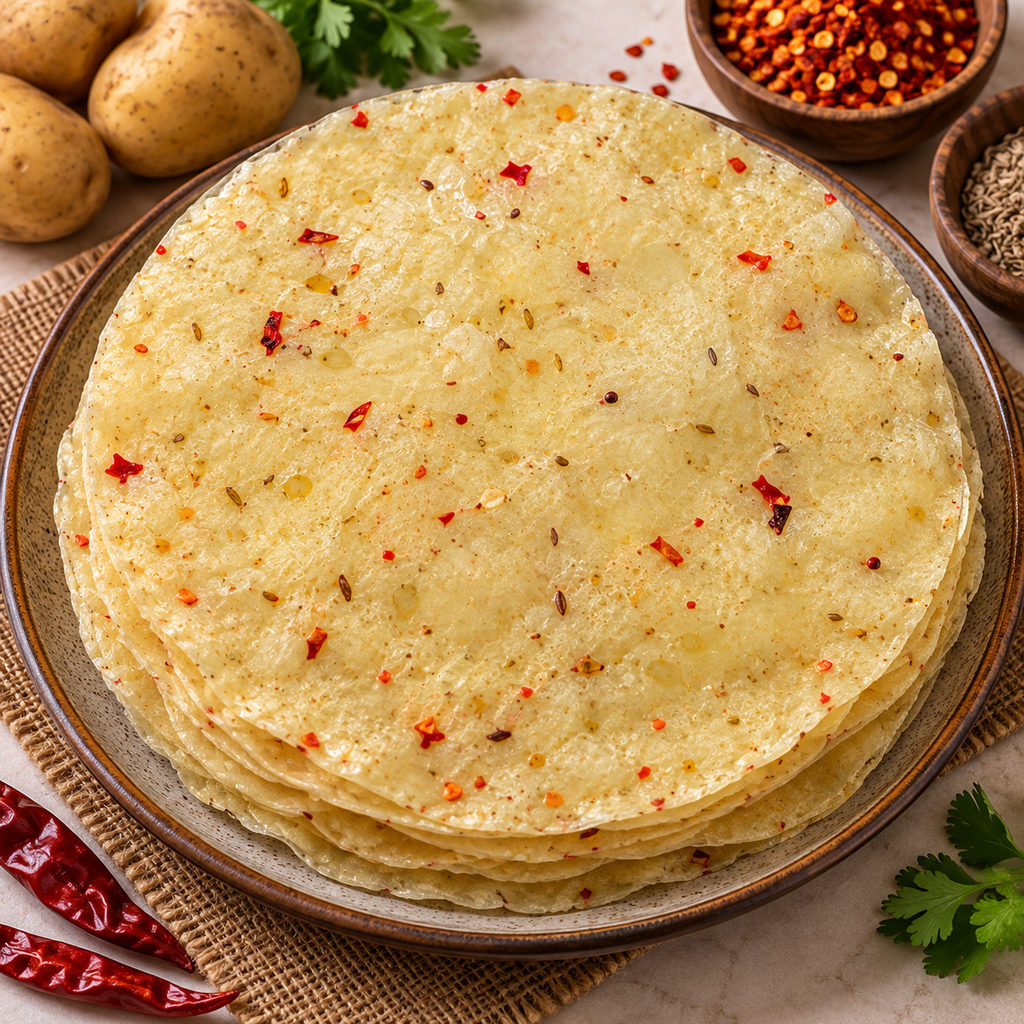 Navratri Special Aloo Papad | Sendha Namak Aloo Papad for Upvas