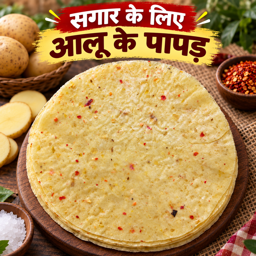 Navratri Special Aloo Papad | Sendha Namak Aloo Papad for Upvas